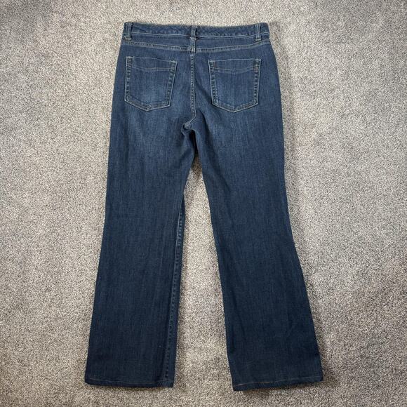 Gap Jeans Womens 8L Blue Essential Fit Dark Wash Stretch Straight Leg Mid Rise - Picture 12 of 14